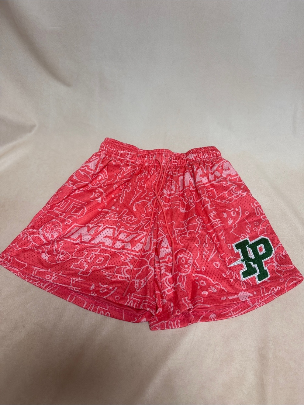 Inaka Power Red/Pink Cartoon Graphic Shorts Size Medium Dropped 2023